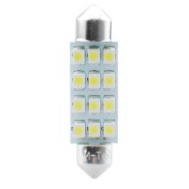 ΛΑΜΠΑΚΙΑ ΠΛΑΦΟΝΙΕΡΑΣ C5W/C10W 12V 0,96W SV8,5 41mm PREMIUM LED 12xSMD3528 ΛΕΥΚΟ 1ΤΕΜ. Auto Moto Tyres 