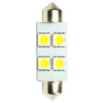 ΛΑΜΠΑΚΙΑ ΠΛΑΦΟΝΙΕΡΑΣ C5W/C10W 12V 1,36W SV8,5 36mm LED 4xSMD5050 ΛΕΥΚΟ 1ΤΕΜ. M-TECH Auto Moto Tyres 