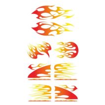 Aυτοκόλλητα Φλόγες σε κόκκινο χρώμα kit - Lampa - 7 τεμ. Auto Moto Tyres 