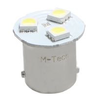 R5W/R10W 12V BA15s LED 3xSMD5050 ΛΕΥΚΟ (ΜΟΝΟΠΟΛΙΚΟ) 1ΤΕΜ. Auto Moto Tyres 