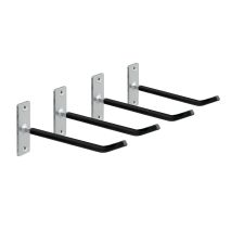 ΒΑΣΗ ΤΟΙΧΟΥ / ΣΤΗΡΙΓΜΑΤΑ ΕΛΑΣΤΙΚΩΝ/ΖΑΝΤΩΝ 40kg MAX 25x1cm ΜΕ ΚΙΤ ΤΟΠΟΘΕΤΗΣΗΣ LAMPA - 4 ΤΕΜ. Auto Moto Tyres 