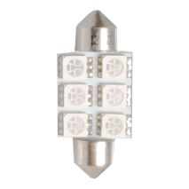 ΛΑΜΠΑΚΙΑ ΠΛΑΦΟΝΙΕΡΑΣ C5W/C10W 12V 1,44W SV8,5 36mm PREMIUM LED 6xSMD5050 ΜΠΛΕ M-TECH - 1 ΤΕΜ. Auto Moto Tyres 
