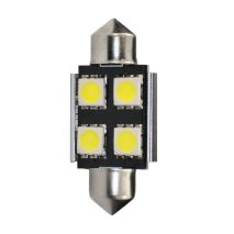 ΛΑΜΠΑΚΙΑ ΠΛΑΦΟΝΙΕΡΑΣ C5W/C10W 12V 0,96W SV8,5 36mm CAN-BUS+RADIATOR LED 4xSMD5050 PREMIUM ΛΕΥΚΟ 1ΤΕΜ Auto Moto Tyres 