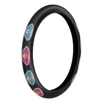 ΚΑΛΥΜΜΑ ΤΙΜΟΝΙΟΥ SKIN-COVER DIAMONT (ΔΙΑΜΑΝΤΙΑ) 35/37cm (S) ΜΑΥΡΟ ΕΛΑΣΤΙΚΟ ΠΟΛΥΕΣΤΕΡΙΚΟ 2mm ΠΑΧΟΣ Auto Moto Tyres 