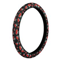 ΚΑΛΥΜΜΑ ΤΙΜΟΝΙΟΥ SKIN-COVER CHERRY-CILIEGE(ΚΕΡΑΣΙΑ) 38/40cm(M) ΜΑΥΡΟ ΕΛΑΣΤΙΚΟ ΠΟΛΥΕΣΤΕΡΙΚΟ 2mm ΠΑΧΟΣ Auto Moto Tyres 