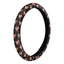 ΚΑΛΥΜΜΑ ΤΙΜΟΝΙΟΥ SKIN-COVER PIZZA (ΠΙΤΣΑ) 38/40cm (M) ΜΑΥΡΟ ΕΛΑΣΤΙΚΟ ΠΟΛΥΕΣΤΕΡΙΚΟ 2mm ΠΑΧΟΣ Auto Moto Tyres 