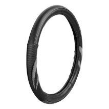 ΚΑΛΥΜΜΑ ΤΙΜΟΝΙΟΥ SUZUKA (M) 37/39cm ΔΕΡΜΑΤΙΝΗ ΜΑΥΡΟ/ΓΚΡΙ ΑΟΣΜΟ ECO-FRIENDLY Auto Moto Tyres 