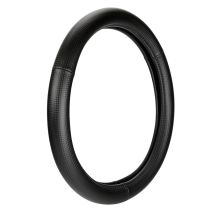 ΚΑΛΥΜΜΑ ΤΙΜΟΝΙΟΥ RACING PREMIUM BLACK (S) 35/37cm ΣΥΝΘΕΤΙΚΟ ΔΕΡΜΑ SKEENTEX ΜΑΥΡΟ/CARBON LOOK LAMPA  - 1 ΤΕΜ. Auto Moto Tyres 