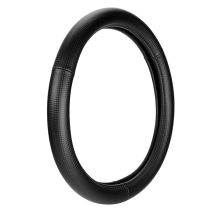 ΚΑΛΥΜΜΑ ΤΙΜΟΝΙΟΥ RACING PREMIUM BLACK (Μ) 37/39cm ΣΥΝΘΕΤΙΚΟ ΔΕΡΜΑ SKEENTEX ΜΑΥΡΟ/CARBON LOOK LAMPA  - 1 ΤΕΜ. Auto Moto Tyres 