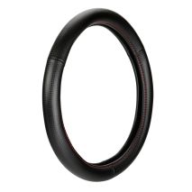 ΚΑΛΥΜΜΑ ΤΙΜΟΝΙΟΥ RACING PREMIUM RED (S) 35/37cm ΣΥΝΘΕΤΙΚΟ ΔΕΡΜΑ SKEENTEX ΜΑΥΡΟ/ΚΟΚΚΙΝΟ/CARBON LOOK LAMPA  - 1 ΤΕΜ. Auto Moto Tyres 