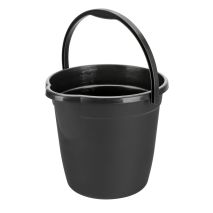 ΚΟΥΒΑΣ ΠΛΑΣΤΙΚΟΣ ΜΕ ΧΕΡΟΥΛΙ BUCKY 10L ΜΑΥΡΟΣ LAMPA - 1 ΤΕΜ. Auto Moto Tyres 