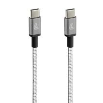 ΚΑΛΩΔΙΟ ΦΟΡΤΙΣΗΣ/ΜΕΤΑΦΟΡΑΣ ΔΕΔΟΜΕΝΩΝ USB TYPE C>USB TYPE C  IRON 2.0 3000mA/60W ΑΣΗΜΙ 100cm LAMPA - 1 ΤΕΜ. Auto Moto Tyres 