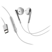 ΑΚΟΥΣΤΙΚΑ ΜΕ ΜΙΚΡΟΦΩΝΟ FLOW JACK ΛΕΥΚΟ ΧΡΩΜΑ ΜΕ ΚΑΛΩΔΙΟ TYPE-C 120cm LAMPA - 1 ΤΕΜ. Auto Moto Tyres 