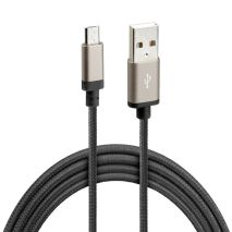 ΚΑΛΩΔΙΟ ΦΟΡΤΙΣΗΣ ΚΑΙ ΣΥΓΧΡΟΝΙΣΜΟΥ MICRO USB SUPER RESISTANT 100cm ΜΑΥΡΟ Auto Moto Tyres 