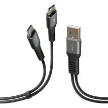 ΚΑΛΩΔΙΟ ΦΟΡΤΙΣΗΣ ΚΑΙ ΣΥΓΧΡΟΝΙΣΜΟΥ 100cm 480 MB/S 3000mA ΜΕ 2 USB TYPE C (FAST CHARGE) Auto Moto Tyres 