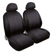 ΚΑΛΥΜΜΑΤΑ ΚΑΘΙΣΜΑΤΩΝ SQUARE ΠΟΛΥΕΣΤΕΡΙΚΟ ΜΑΥΡΟ ΜΕ ΠΛΕΞΗ ΖΑΚΑΡ -2ΤΕΜ. Auto Moto Tyres 