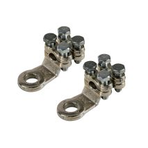 ΑΚΡΟΔΕΚΤΕΣ ΚΑΛΩΔΙΩΝ ΜΠΑΤΑΡΙΑΣ 50mm²  ΜΕ ΤΡΥΠΑ 10mm ΜΕ ΔΙΠΛΗ ΠΛΑΚΑ ΣΥΣΦΙΞΗΣ 2ΤΕΜ Auto Moto Tyres 