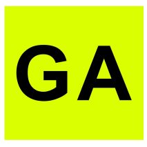 ΓΡΑΜΜΑΤΑ GA ΣΕ ΚΙΤΡΙΝΟ ΠΛΑΙΣΙΟ ΓΙΑ ΠΙΣΩ Auto Moto Tyres 