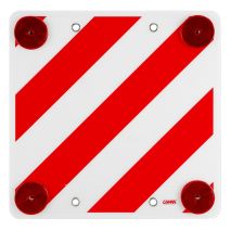 ΑΝΑΚΛΑΣΤΙΚΟ ΣΗΜΑ ΠΡΟΕΞΕΧΟΝΤΟΣ ΦΟΡΤΙΟΥ ΚΟΚΚΙΝΟ/ΑΣΠΡΟ 50x50cm ΠΛΑΣΤΙΚΟ ΠΟΛΥΑΙΘΥΛΕΝΙΟ LAMPA - 1 ΤΕΜ. Auto Moto Tyres 