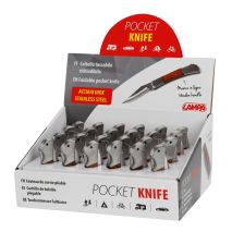 ΣΟΥΓΙΑΣ / ΜΑΧΑΙΡΙ ΤΣΕΠΗΣ POCKET KNIFE INOX ΜΕ ΞΥΛΙΝΗ ΛΑΒΗ 18x11,5x23cm ΣΕ ΣΤΑΝΤ LAMPA - 24 ΤΕΜ. Auto Moto Tyres 
