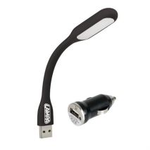 ΠΛΑΦΟΝΙΕΡΑ ΑΝΑΓΝΩΣΗΣ 2 ΣΕ 1 COB LED & ΦΟΡΤΙΣΤΗΣ USB 12/24V - 1000mA (ΜΑΥΡΗ/ΕΥΚΑΜΠΤΗ) Auto Moto Tyres 