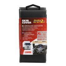 ΚΑΛΥΜΜΑ ΤΙΜΟΝΙΟΥ ΦΟΡΤΗΓΟΥ 49/51cm (XL) SKIN-COVER ΜΑΥΡΟ ΜΕ ΜΠΕΖ ΡΑΦΗ ΕΛΑΣΤΙΚΟ 2mm ΠΑΧΟΣ Auto Moto Tyres 