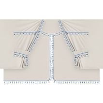 ΚΟΥΡΤΙΝΕΣ ΝΤΑΛΙΚΑΣ LUXURY PRO CABIN ΚΡΕΜ / ΜΠΛΕ ΣΕΤ LAMPA - 8 ΤΕΜ. Auto Moto Tyres 