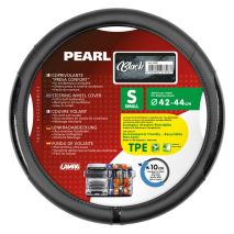 ΚΑΛΥΜΜΑ ΤΙΜΟΝΙΟΥ ΦΟΡΤΗΓΟΥ PEARL BLACK ΔΕΡΜΑΤΙΝΗ ΜΑΥΡΟ (S) 42-44cm ΟΙΚΟΛΟΓΙΚΟ ΚΑΙ ΑΟΣΜΟ Auto Moto Tyres 