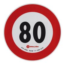 ΣΗΜΑ ΤΑΧΥΤΗΤΑΣ ΧΙΛΙΟΜΕΤΡΩΝ 80km/h ΑΥΤΟΚΟΛΛΗΤΟ Auto Moto Tyres 