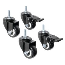 ΡΟΔΑΚΙΑ ΓΙΑ ΣΤΑΝΤ (2 ΑΠΛΑ/2 ΜΕ ΦΡΕΝΟ) 75mm 35kg /ΑΝΑ ΡΟΔΑ 4 ΤΕΜ. (L9942.1) Auto Moto Tyres 