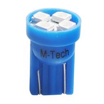 T10 W5W 12V W2,1x9,5d LED 4xSMD3528 ΜΠΛΕ (ΚΑΡΦΩΤΟ ΑΚΑΛΥΚΟ) BLISTER 2ΤΕΜ. M-TECH Auto Moto Tyres 