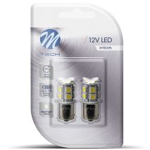 P21W 12V BA15s LED 13xSMD5050 ΛΕΥΚΟ (ΜΟΝΟΠΟΛΙΚΟ) BLISTER 2ΤΕΜ. M-TECH Auto Moto Tyres 