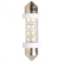 ΛΑΜΠΑΚΙΑ ΠΛΑΦΟΝΙΕΡΑΣ C5W/C10W 12V 0,47W SV8,5 36mm LED 8xLED 3mm ΛΕΥΚΟ BLISTER 2ΤΕΜ. M-TECH Auto Moto Tyres 