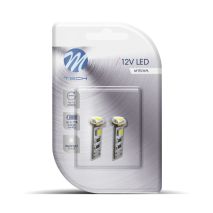 T10 W5W 12V W2,1x9,5d LED 3xSMD5050 ΛΕΥΚΟ (ΚΑΡΦΩΤΟ CAN-BUS) BLISTER 2ΤΕΜ. M-TECH Auto Moto Tyres 