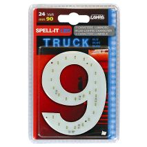 ΑΡΙΘΜΟΣ 9 ΜΠΛΕ 24V LED Auto Moto Tyres 