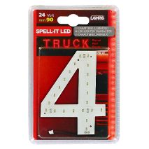 ΑΡΙΘΜΟΣ 4 ΚΟΚΚΙΝΟ 24V LED Auto Moto Tyres 