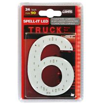 ΑΡΙΘΜΟΣ 6 ΚΟΚΚΙΝΟ 24V LED Auto Moto Tyres 