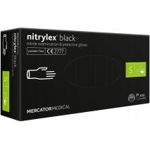 ΓΑΝΤΙΑ ΝΙΤΡΙΛΙΟΥ MERCATOR NITRYLEX BASIC ΣΕ ΜΑΥΡΟ ΧΡΩΜΑ SMALL (S) AMIO - 100 τεμ. Auto Moto Tyres 