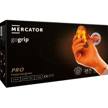 ΓΑΝΤΙΑ ΝΙΤΡΙΛΙΟΥ MERCATOR GOGRIP ΣΕ ΠΟΡΤΟΚΑΛΙ ΧΡΩΜΑ SMALL (S) ΑΜΙΟ - 50 ΤΕΜ. Auto Moto Tyres 