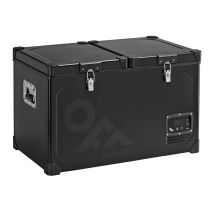 ΨΥΓΕΙΟ TB65DD STEEL BLACK ΜΕΤΑΛΛΙΚΟ ΜΕ 2 ΘΑΛΑΜΟΥΣ 60L (36L+24L) 12/24V 85W 499x810x492mm  INDEL B - 1 TEM. Auto Moto Tyres 