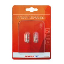 T10 W5W 12V W2,1x9,5d (ΚΑΡΦΩΤΟ ΑΚΑΛΥΚΟ) POWERTEC STANDARD ΑΛΟΓΟΝΟΥ 2ΤΕΜ. M-TECH Auto Moto Tyres 