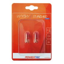 WY5W 12V 5W W2,1x9,5d ΠΟΡΤΟΚΑΛΙ (ΚΑΡΦΩΤΟ ΑΚΑΛΥΚΟ) POWERTEC STANDARD ΑΛΟΓΟΝΟΥ 2ΤΕΜ. Auto Moto Tyres 