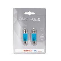 ΛΑΜΠΑΚΙΑ ΠΛΑΦΟΝΙΕΡΑΣ C5W 12V 5W 36x11mm SV8.5-8 WHITE EFFECT POWERTEC PLATINUM  M-TECH - 2 ΤΕΜ Auto Moto Tyres 