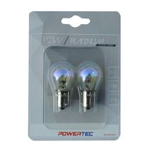 P21W 12V 21W BA15s ΜΟΝΟΠΟΛΙΚΟ RAINBOW POWERTECK PLATINUM 2ΤΕΜ. Auto Moto Tyres 