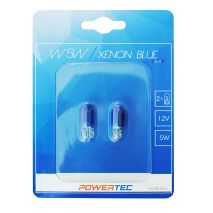 W5W 12V 5W W2,1x9,5d (ΚΑΡΦΩΤΟ ΑΚΑΛΥΚΟ)  POWERTEC XENON BLUE 2ΤΕΜ. Auto Moto Tyres 