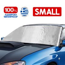 Εξωτερική Ηλιοπροστασία Small Μ195-147 Χ Υ80 cm για το Παρμπρίζ από Ύφασμα 3 Στρώσεων και Ρινίσματα Αλουμινίου σε ασημί χρώμα με logo και άκαυστη επένδυση Race Axion - 1 τεμάχιο Auto Moto Tyres 