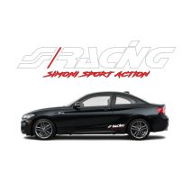 ΑΥΤΟΚΟΛΛΗΤΟ ΔΙΑΚΟΣΜΗΤΙΚΟ ΠΛΑΙΝΟ SIMONI RACING PRE-SPACED ΛΕΥΚΟ/ΚΟΚΚΙΝΟ 30x7cm Auto Moto Tyres 