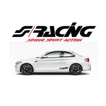 ΑΥΤΟΚΟΛΛΗΤΟ ΔΙΑΚΟΣΜΗΤΙΚΟ ΠΛΑΙΝΟ SIMONI RACING PRE-SPACED ΜΑΥΡΟ/ΚΟΚΚΙΝΟ 30x7cm Auto Moto Tyres 