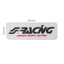 ΜΕΤΑΛΛΙΚΟ ΑΥΤΟΚΟΛΛΗΤΟ LOGO ''SIMONI RACING'' ΑΛΟΥΜΙΝΙΟΥ 94x32mm SIMONI RACING - 1ΤΕΜ. Auto Moto Tyres 