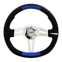 ΤΙΜΟΝΙ APOGEE - ΜΑΥΡΟ/ΜΠΛΕ ΛΕΙΟ ΔΕΡΜΑ 350mm Auto Moto Tyres 